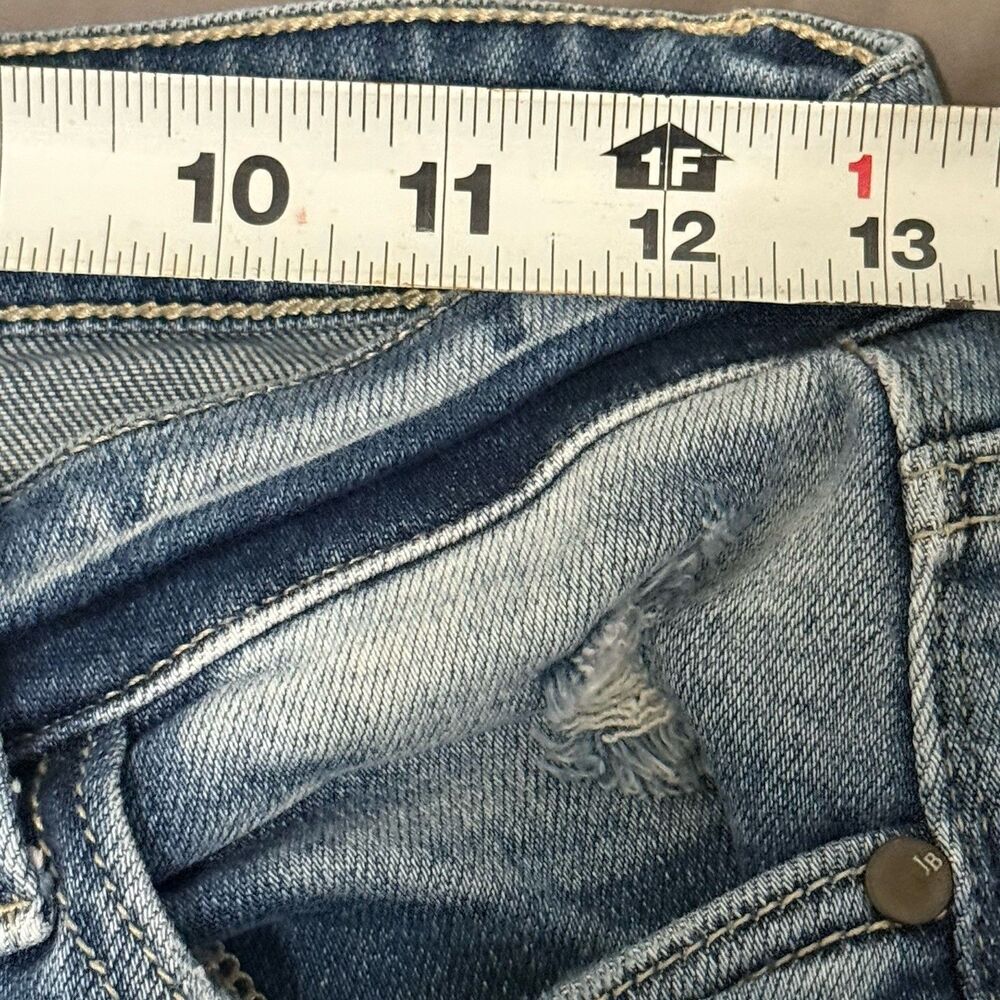 Judy Blue Jeans Womens 5/27 Blue Sraight Fit Distressed Ripped Stretch JB82436MD - Picture 6 of 10